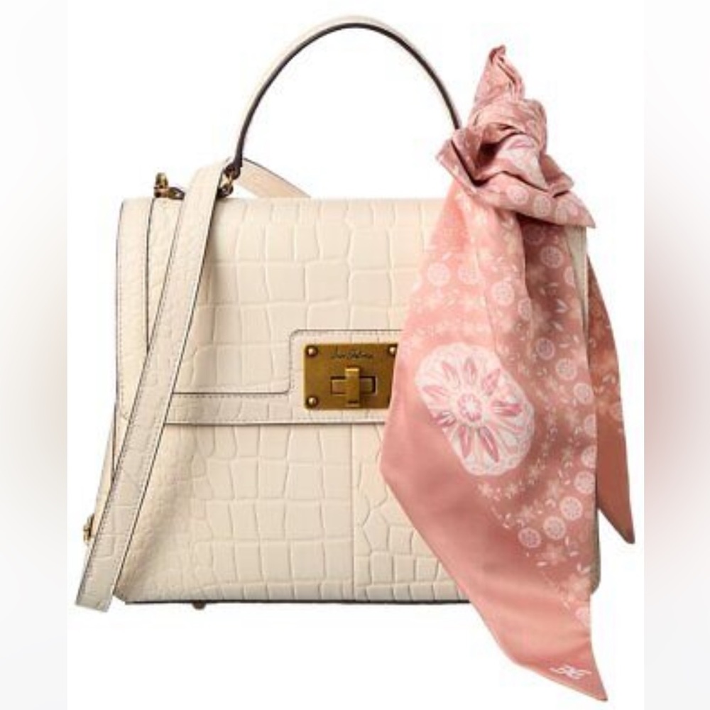 NWOT Sam Edelman Sophia Croc-Embossed Leather Satchel